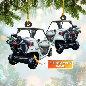 Golf cart - Custom Shaped Ornament  - h2k-h124