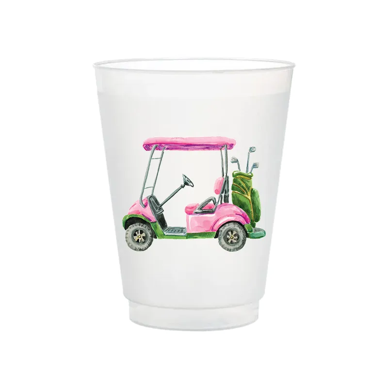 Golf Cart Frosted Cup