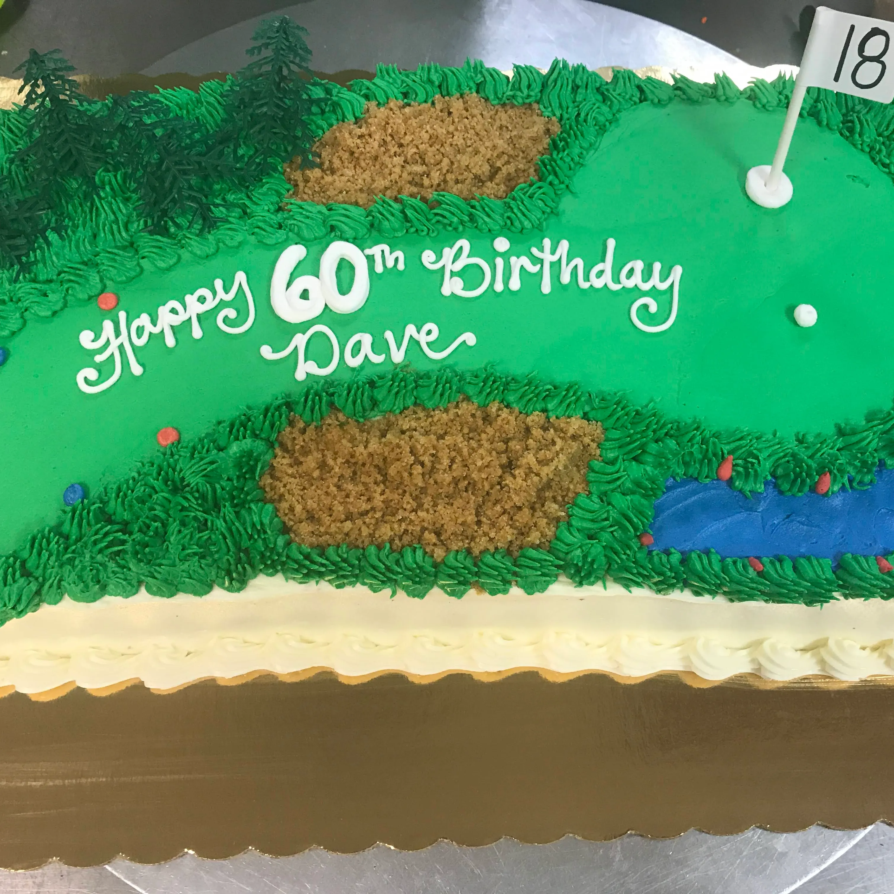 Golf Course Sheet Cake