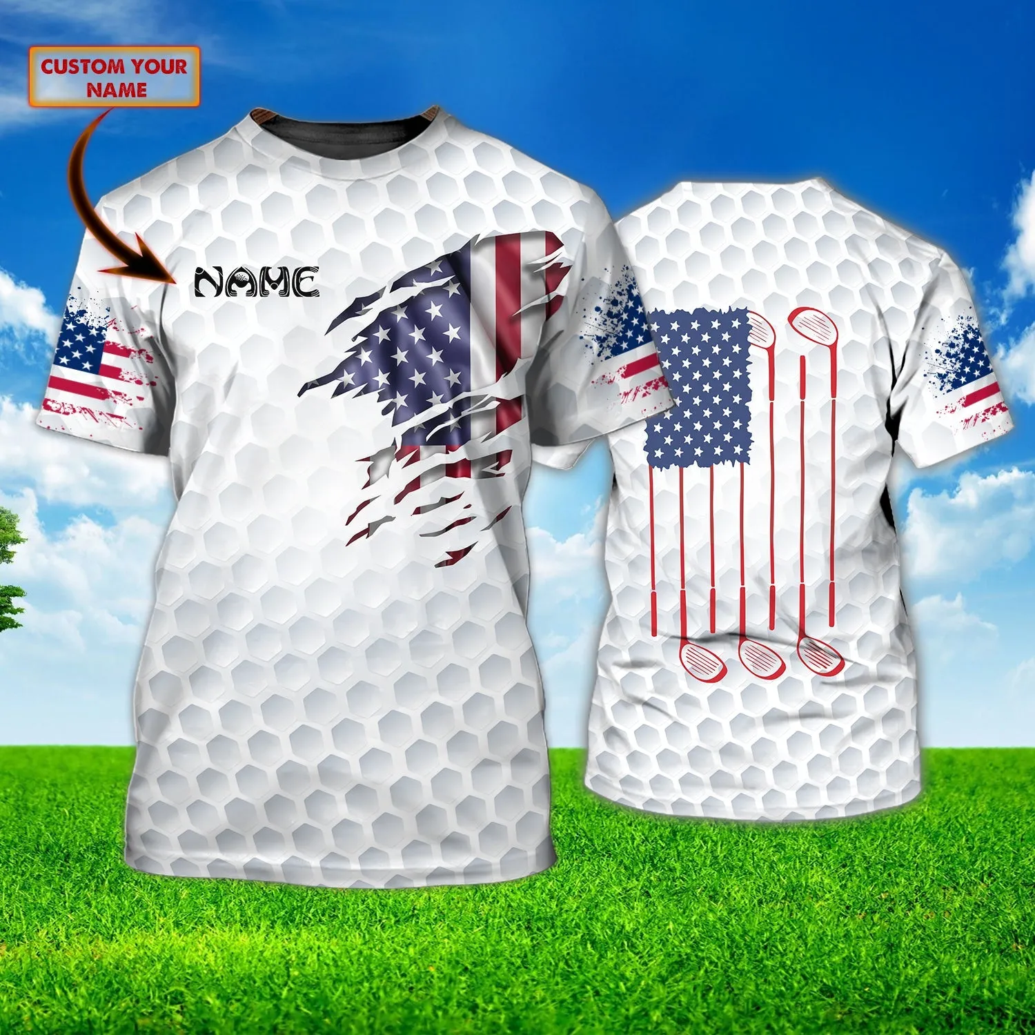 Golf T - Personalized Name 3D Tshirt - TD96