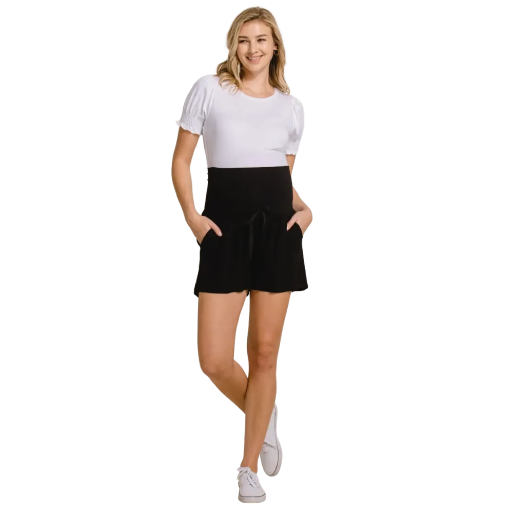 Hello Miz Maternity Shorts with Drawstring