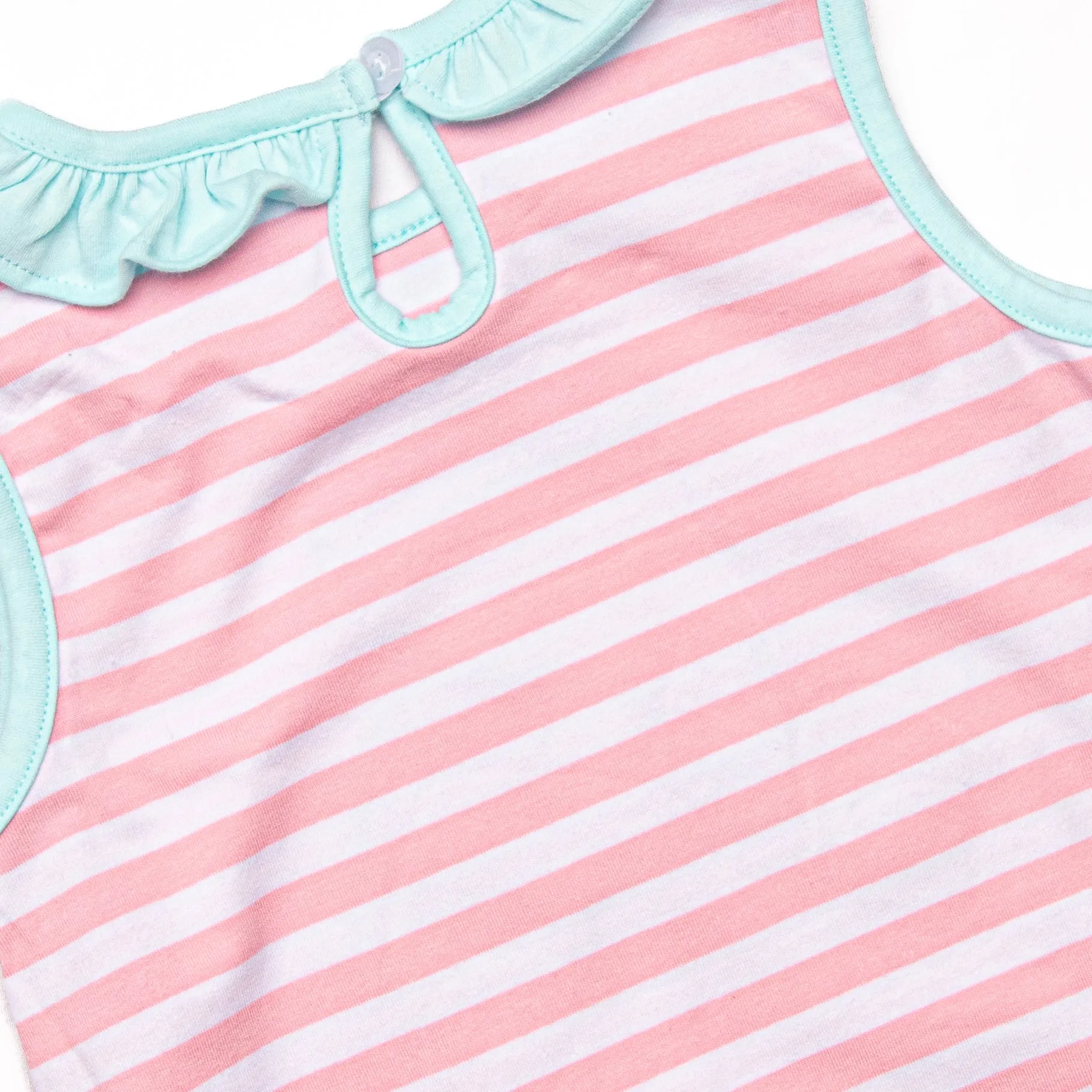 Hooray Fore Summer Applique Bubble, Pink Stripe
