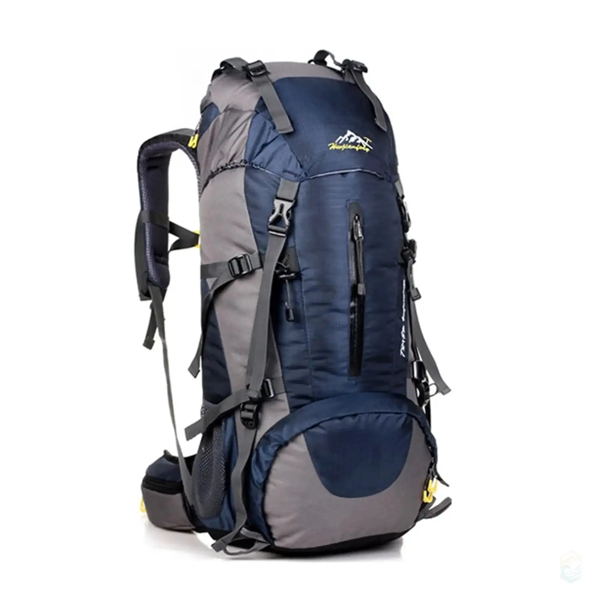 HTLT Waterproof 50L Hiking Backpack with Multi-Compartment Design - Blue, Large