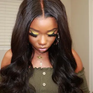 Human Hair Body Wave Natural Color HD Transparent Lace Front Wigs