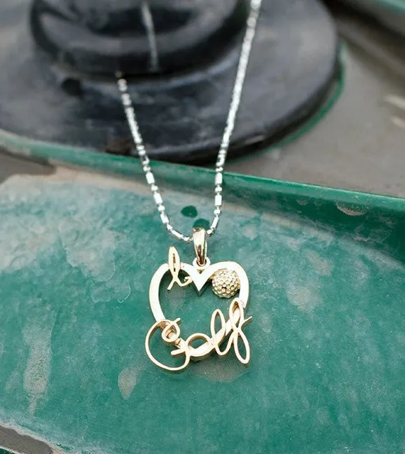 I Love Golf Pendant