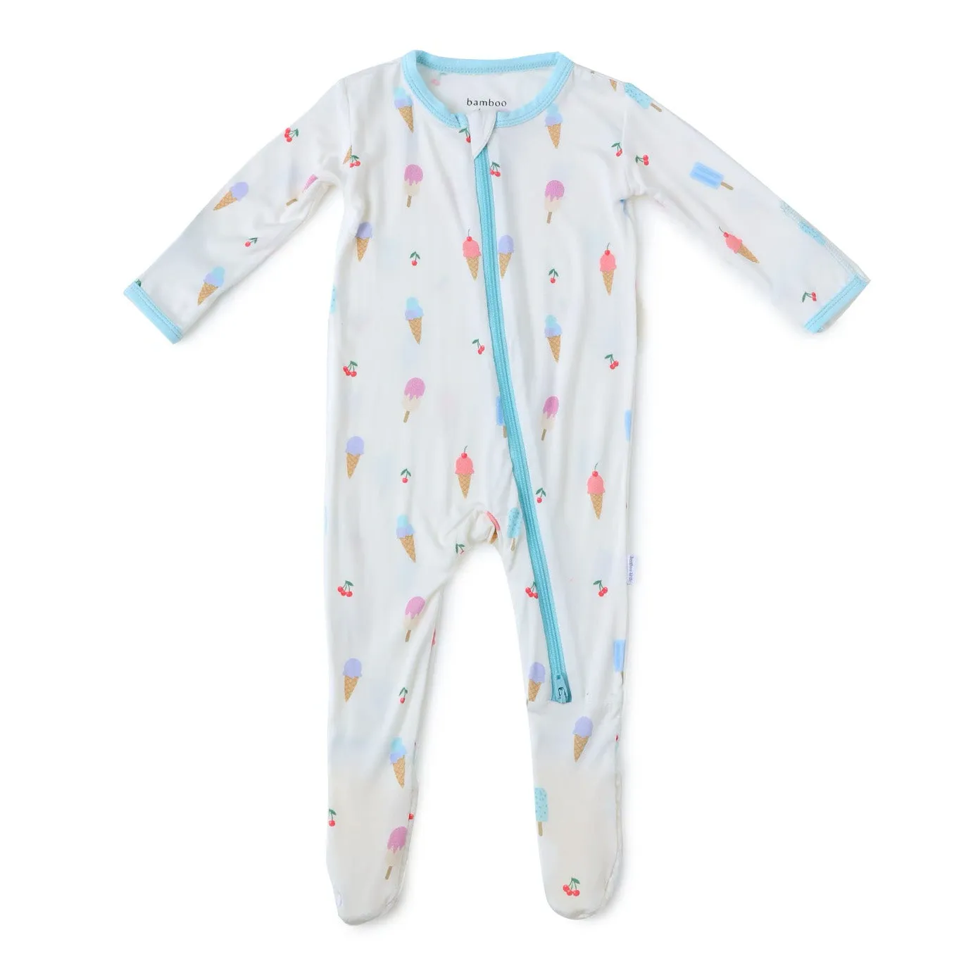 Ice Cream Zippered Footie