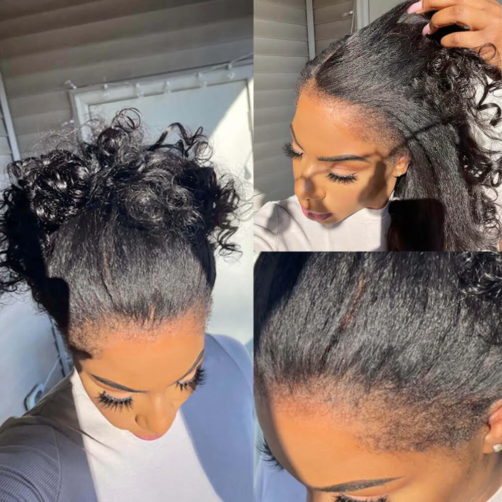 ILIKEHAIR Hyperrealism Kinky Edges HD Lace Ventilated Wig