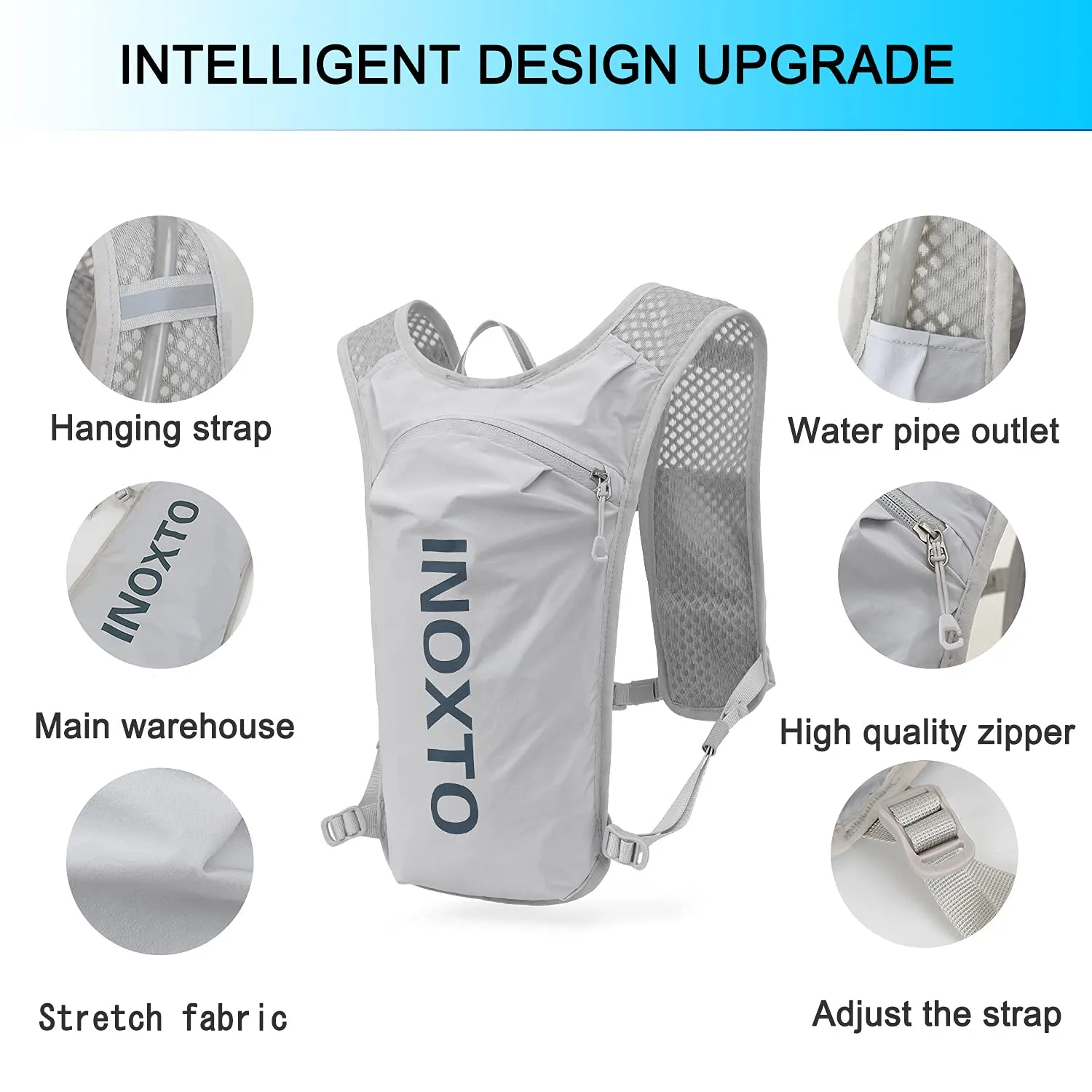 INOXTO Hydration Vest Backpack with 1.5L bag Unisex