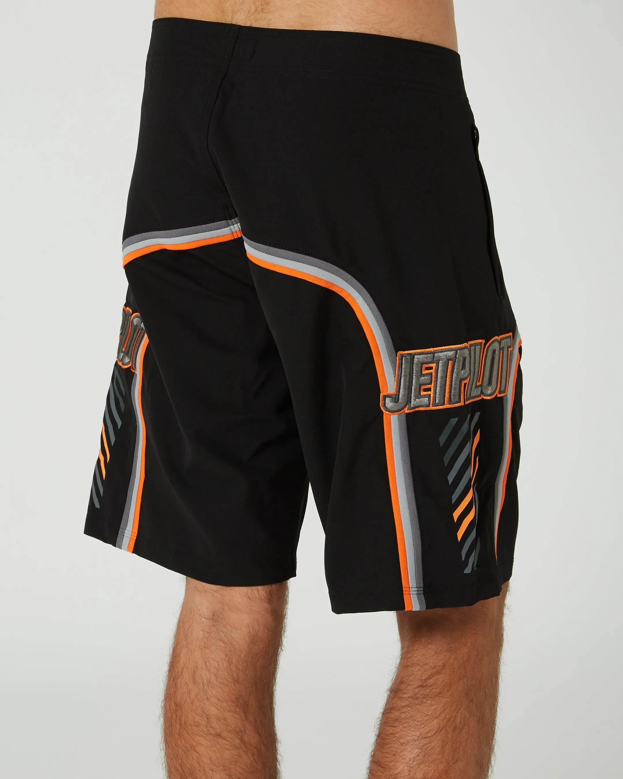 Jetpilot F4 Mens Boardshorts - Black/Orange