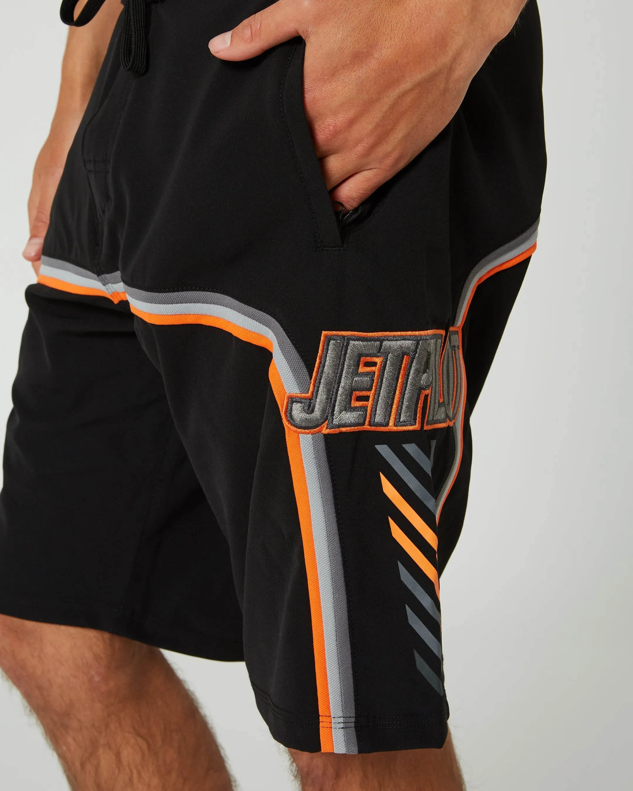 Jetpilot F4 Mens Boardshorts - Black/Orange