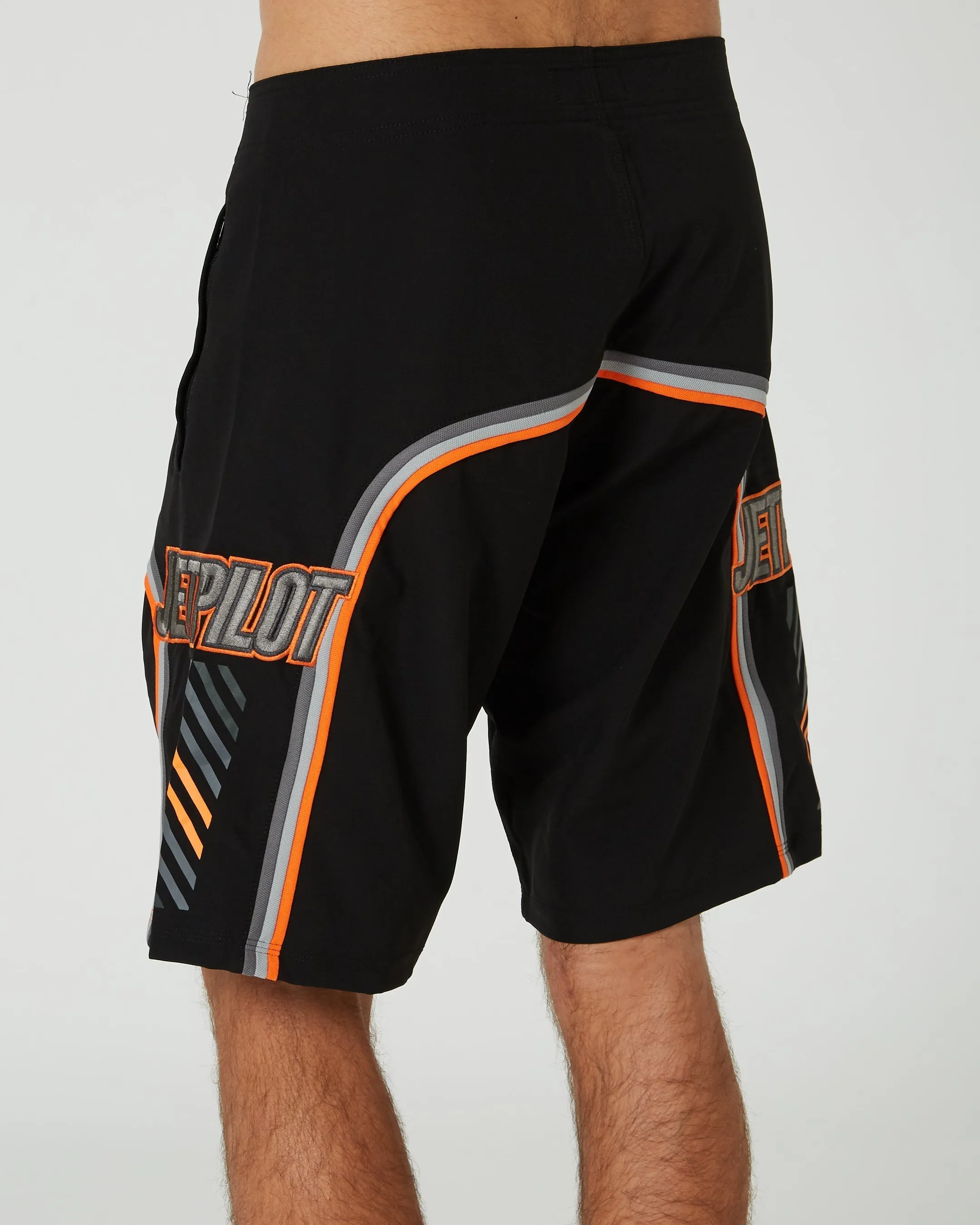 Jetpilot F4 Mens Boardshorts - Black/Orange