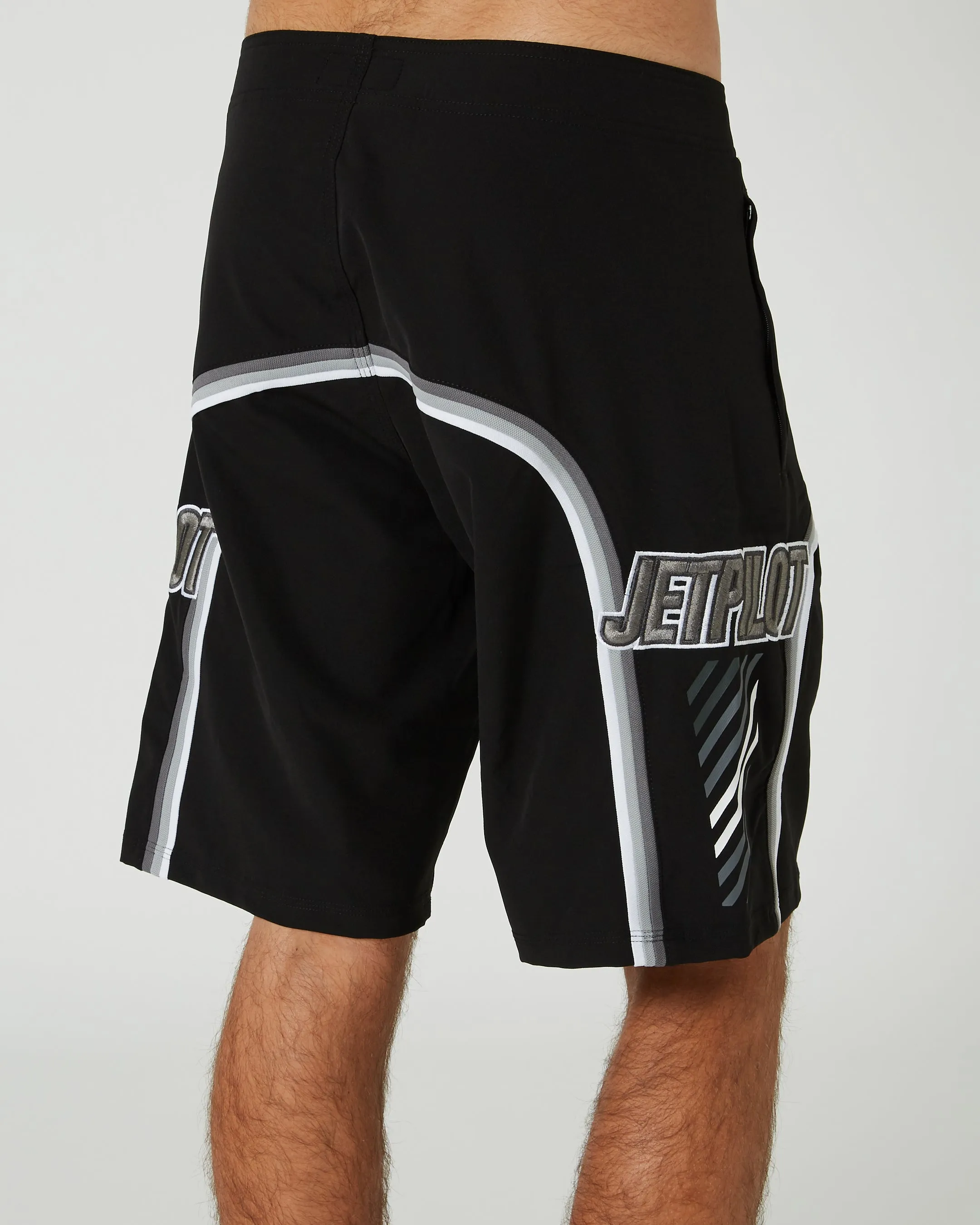 Jetpilot F4 Mens Boardshorts - Black/White