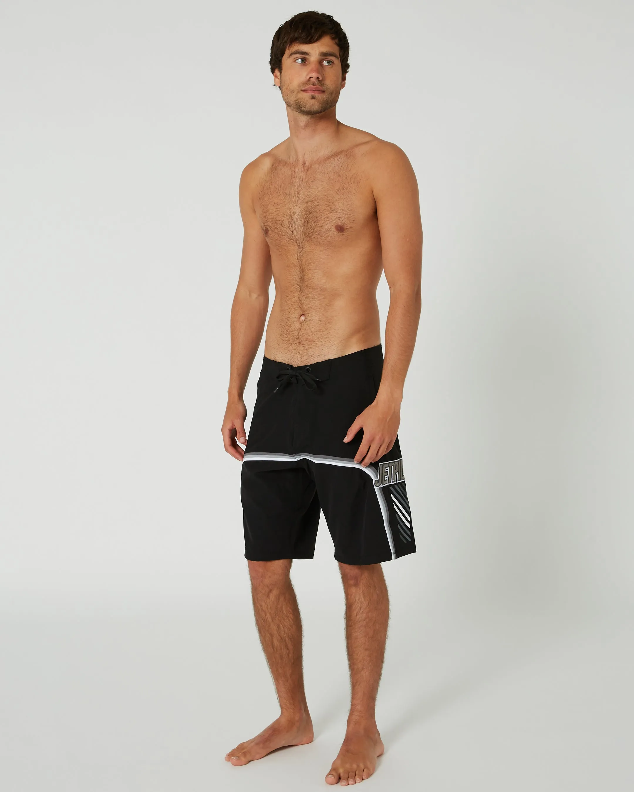 Jetpilot F4 Mens Boardshorts - Black/White