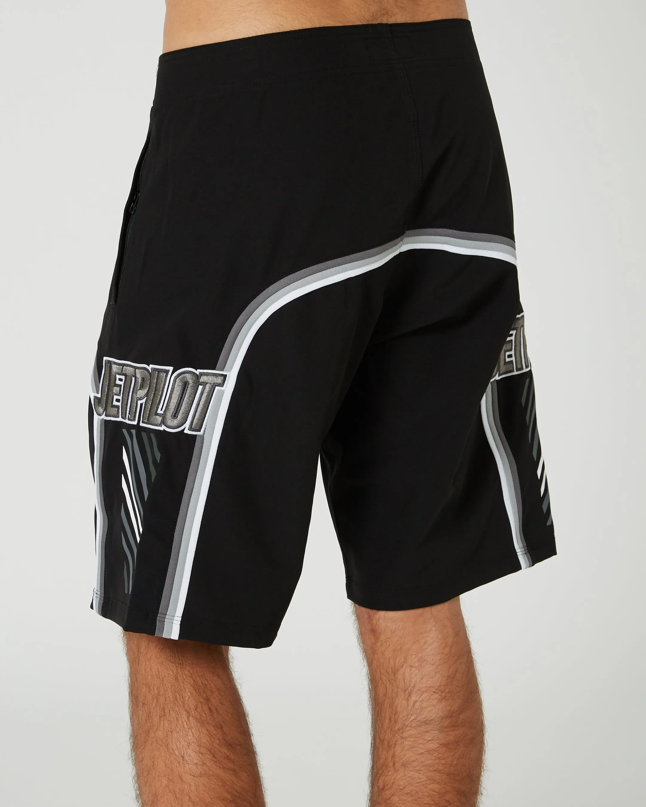 Jetpilot F4 Mens Boardshorts - Black/White