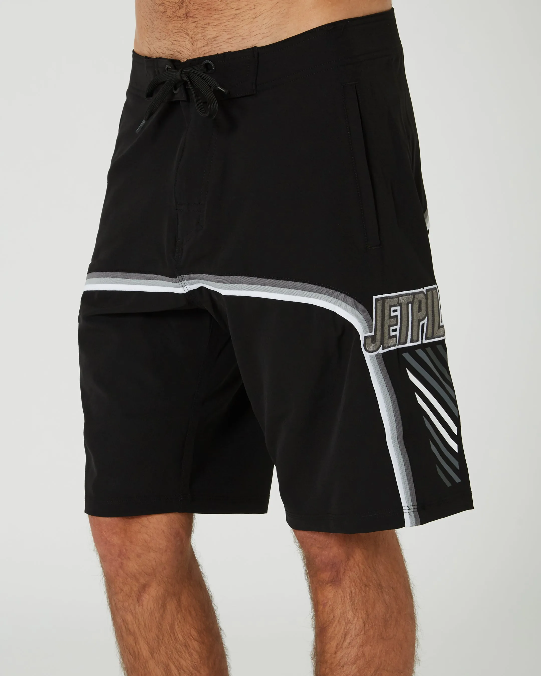 Jetpilot F4 Mens Boardshorts - Black/White