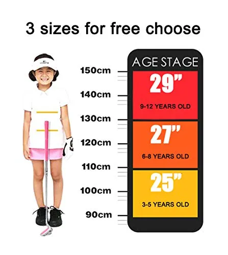 Junior Golf Putter Stainless Steel Kids Putter Right Handed 3 Sizes to Choose Freely for Kids Ages 3-5 6-8 9-12(Pink Head Pink Grip, 29inch,Age 9-12)