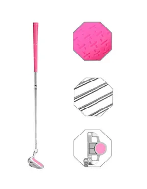Junior Golf Putter Stainless Steel Kids Putter Right Handed 3 Sizes to Choose Freely for Kids Ages 3-5 6-8 9-12(Pink Head Pink Grip, 29inch,Age 9-12)