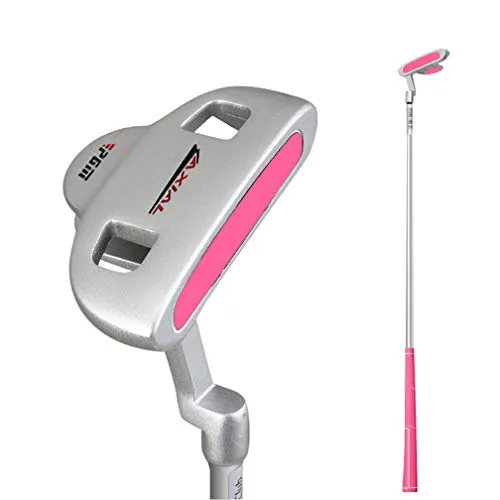 Junior Golf Putter Stainless Steel Kids Putter Right Handed 3 Sizes to Choose Freely for Kids Ages 3-5 6-8 9-12(Pink Head Pink Grip, 29inch,Age 9-12)