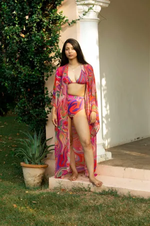 Kaftaan with Butterfly Sleeves - Candy Wave