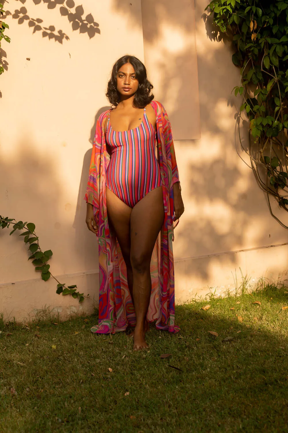 Kaftaan with Butterfly Sleeves - Candy Wave
