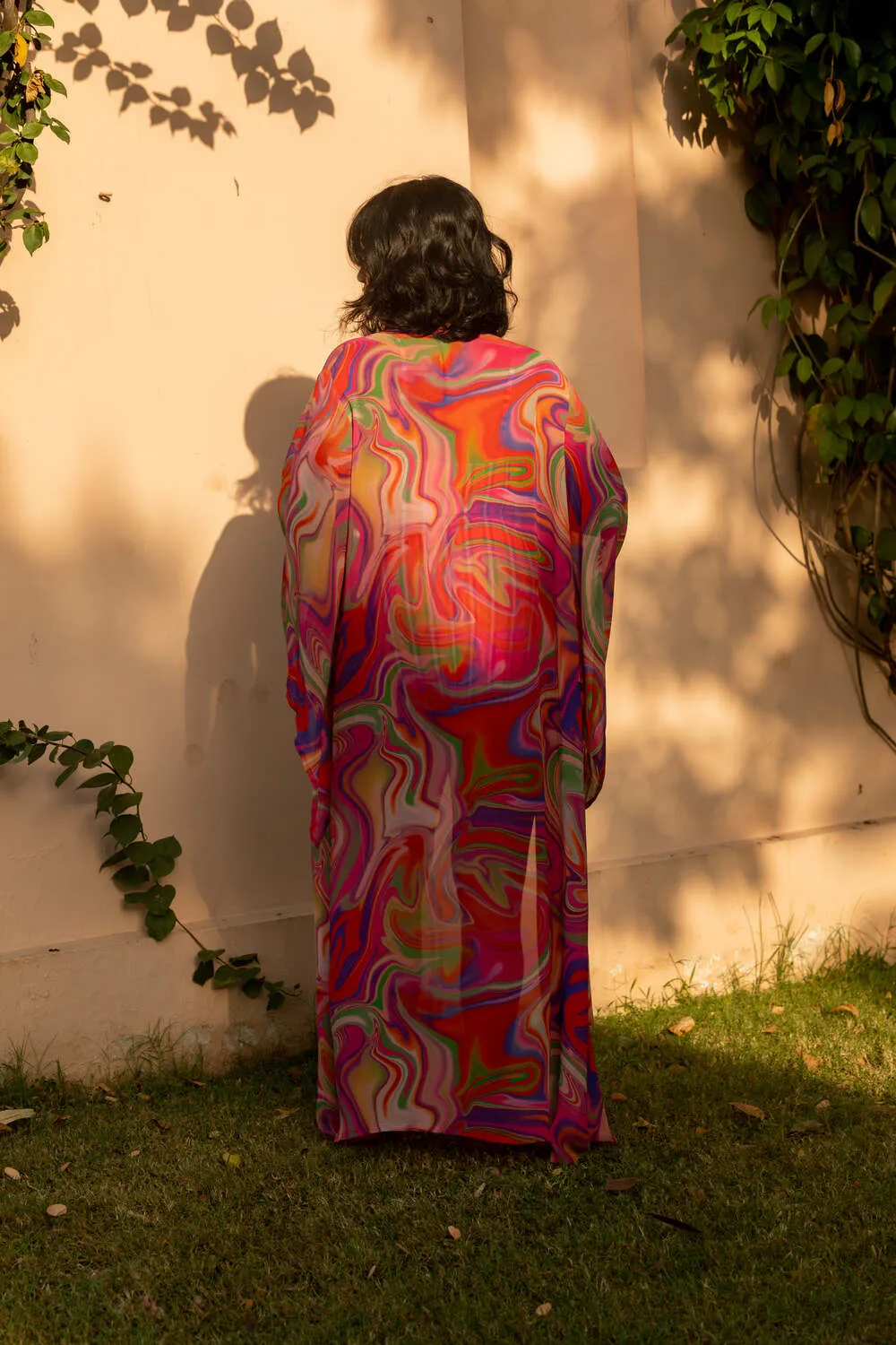Kaftaan with Butterfly Sleeves - Candy Wave