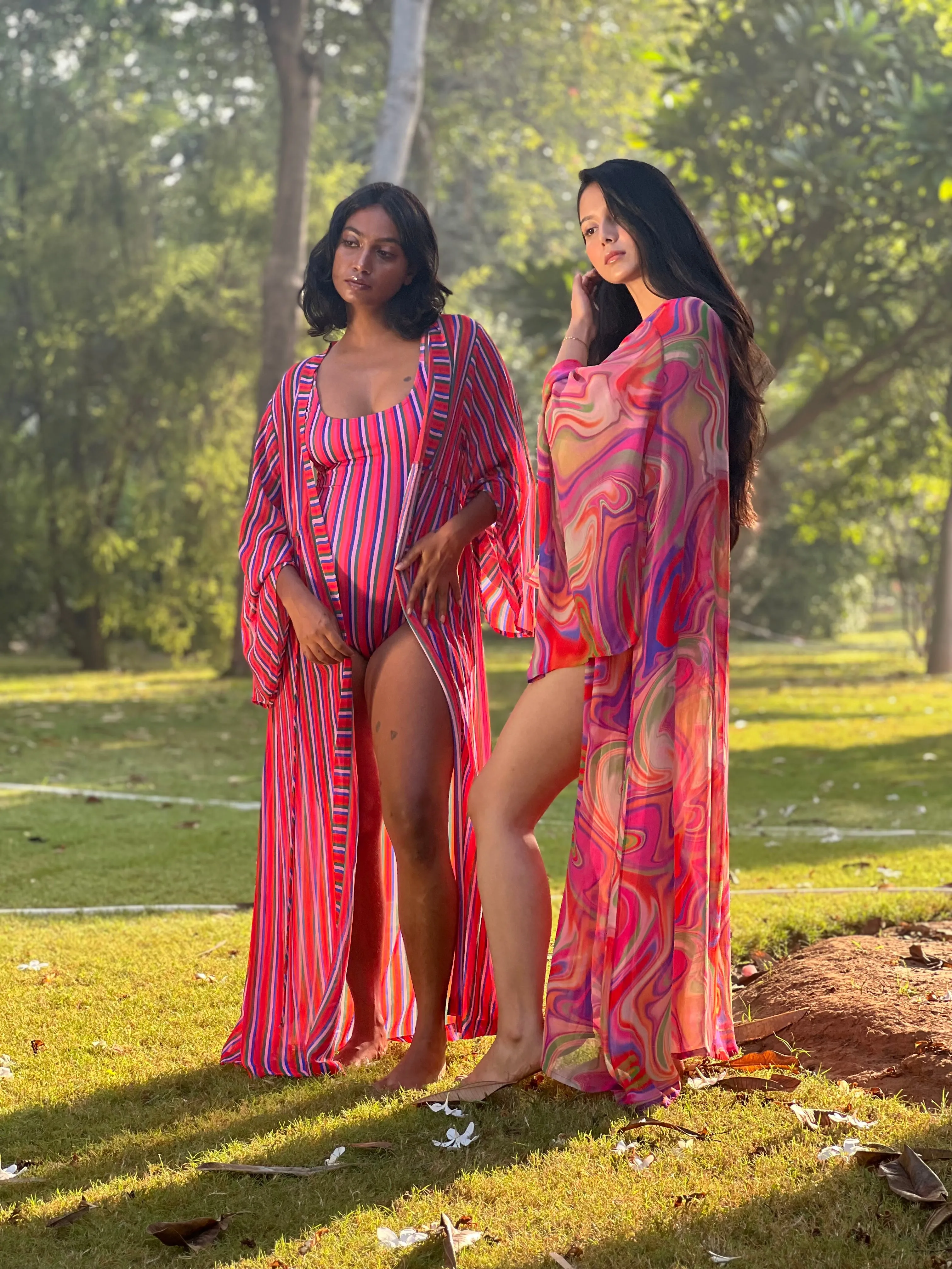 Kaftaan with Butterfly Sleeves - Candy Wave