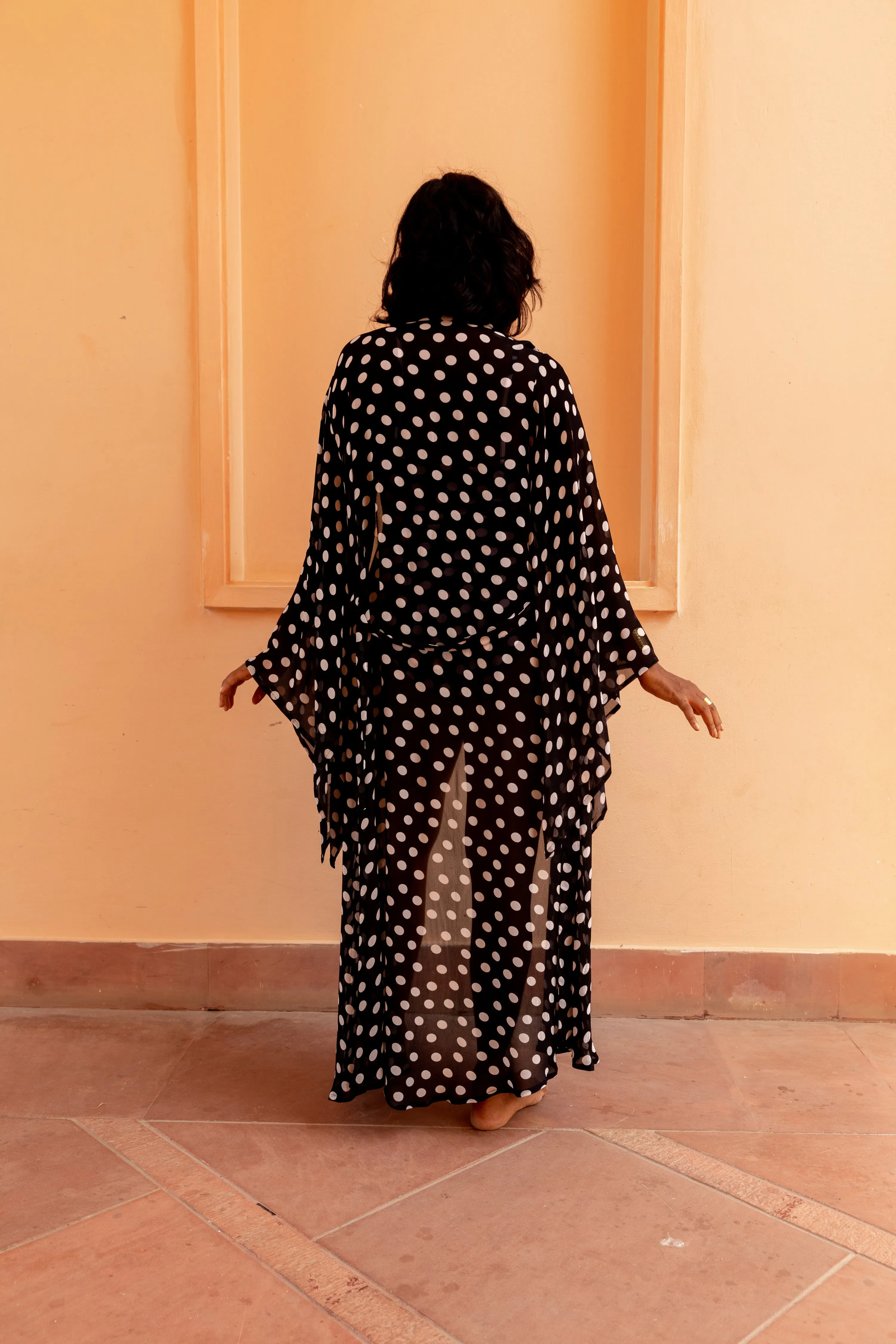 Kaftaan with Butterfly Sleeves - Noir Dot