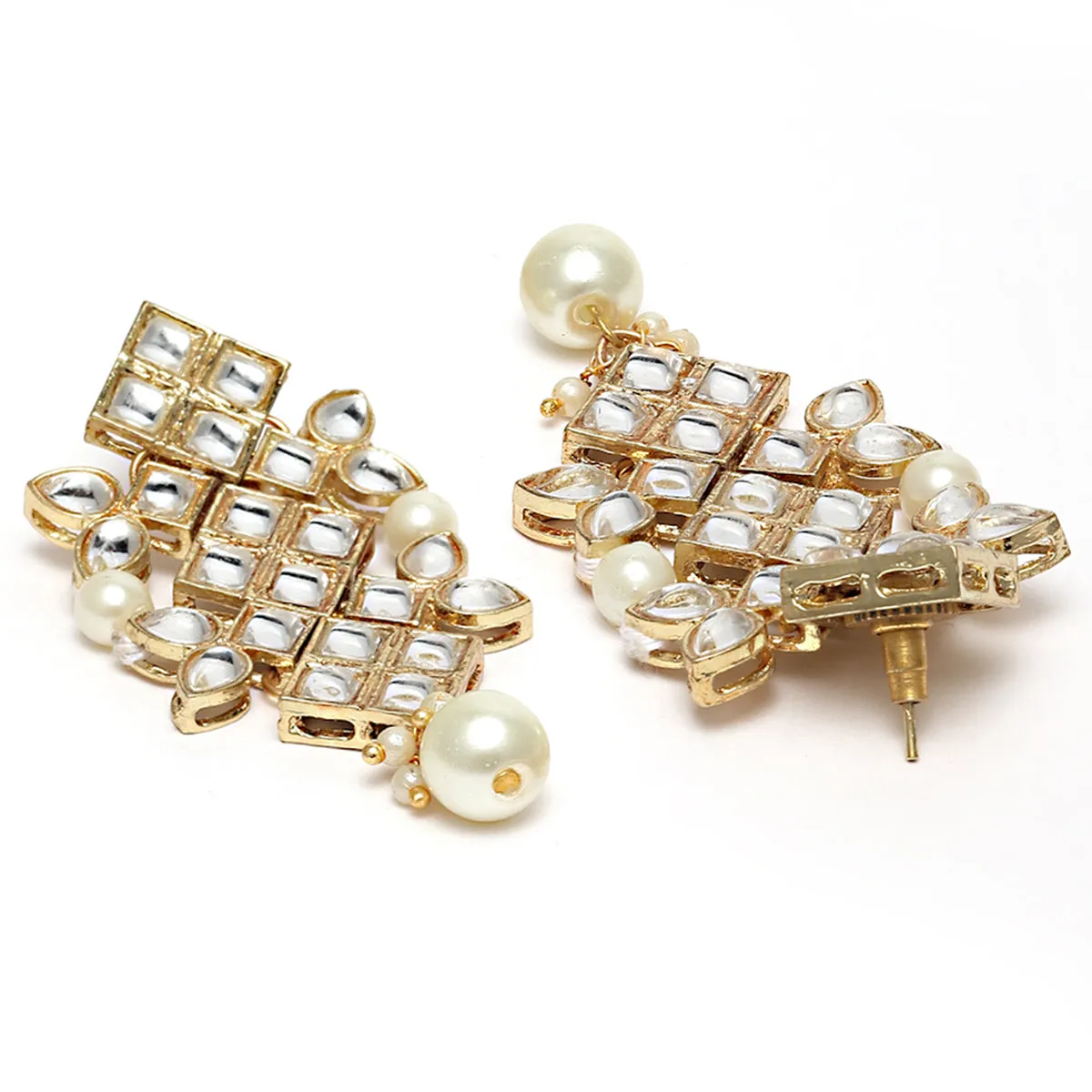 Karatcart Gold Plated Pearl Beaded Choker Necklace Set with Braceletfor Women