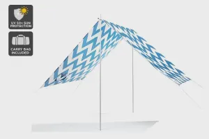 Komodo UV50 Beach Shade Tent - Blue/White