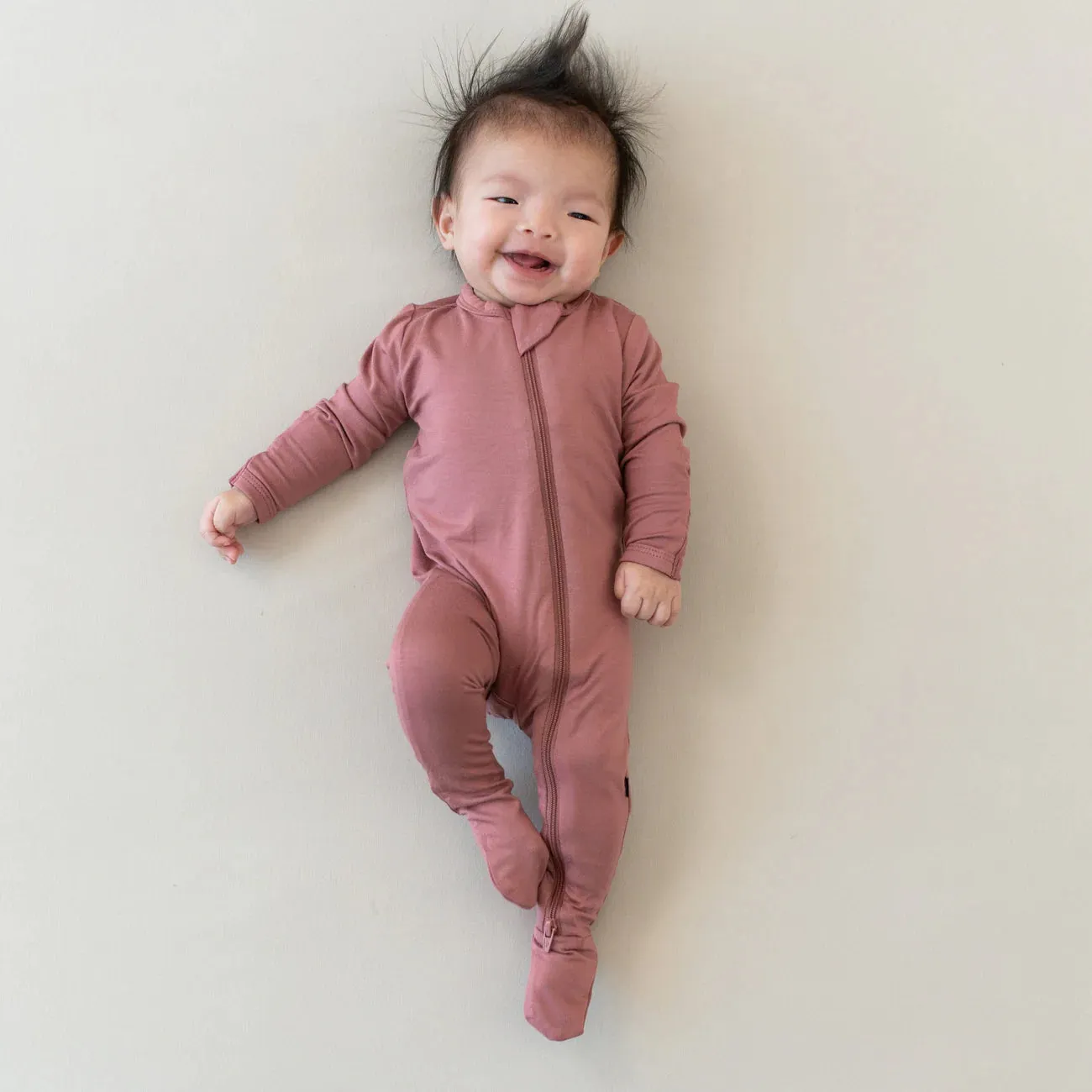 Kyte Baby Dusty Rose Zippered Footie