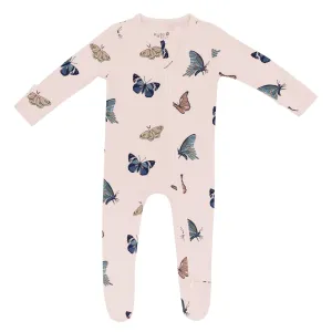 Kyte Baby Zippered Footie (Blush Butterfly)