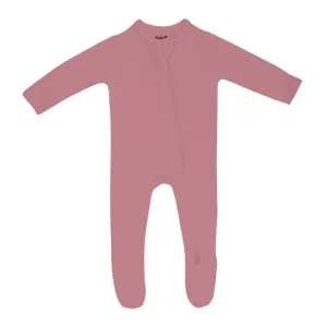 Kyte Baby Zippered Footie in Dusty Rose