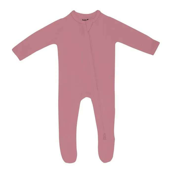 Kyte Baby Zippered Footie in Dusty Rose