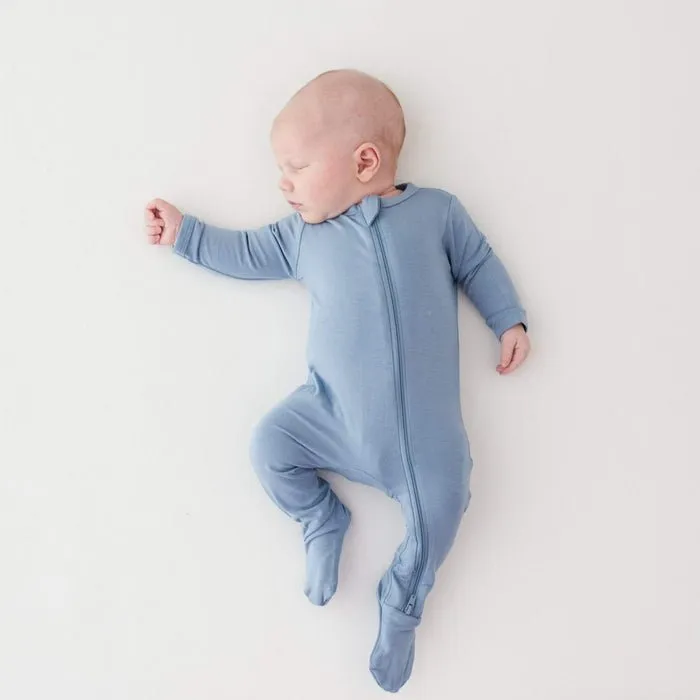 Kyte Baby Zippered Footie in Slate