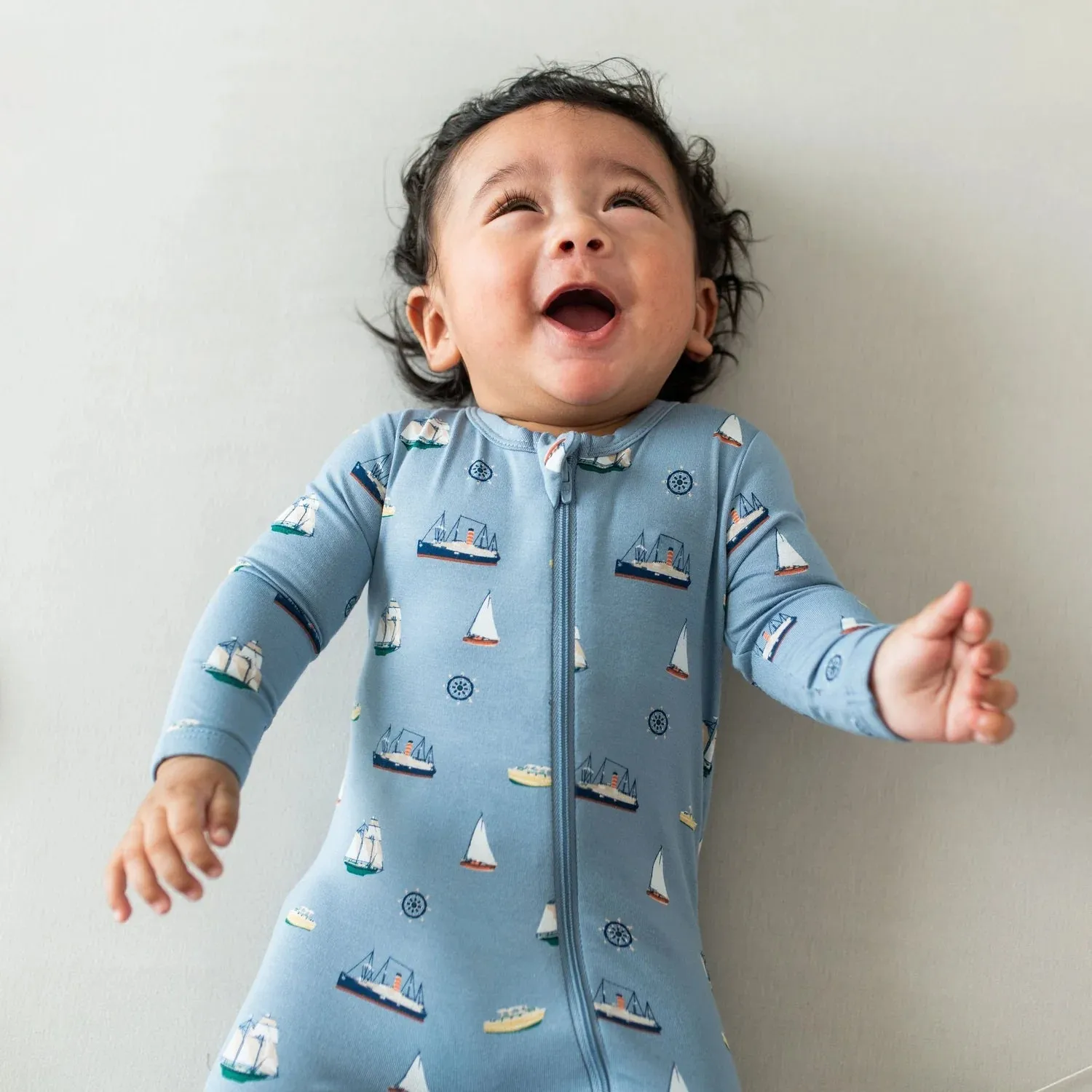 Kyte Baby - Zippered Footie - Vintage Boats