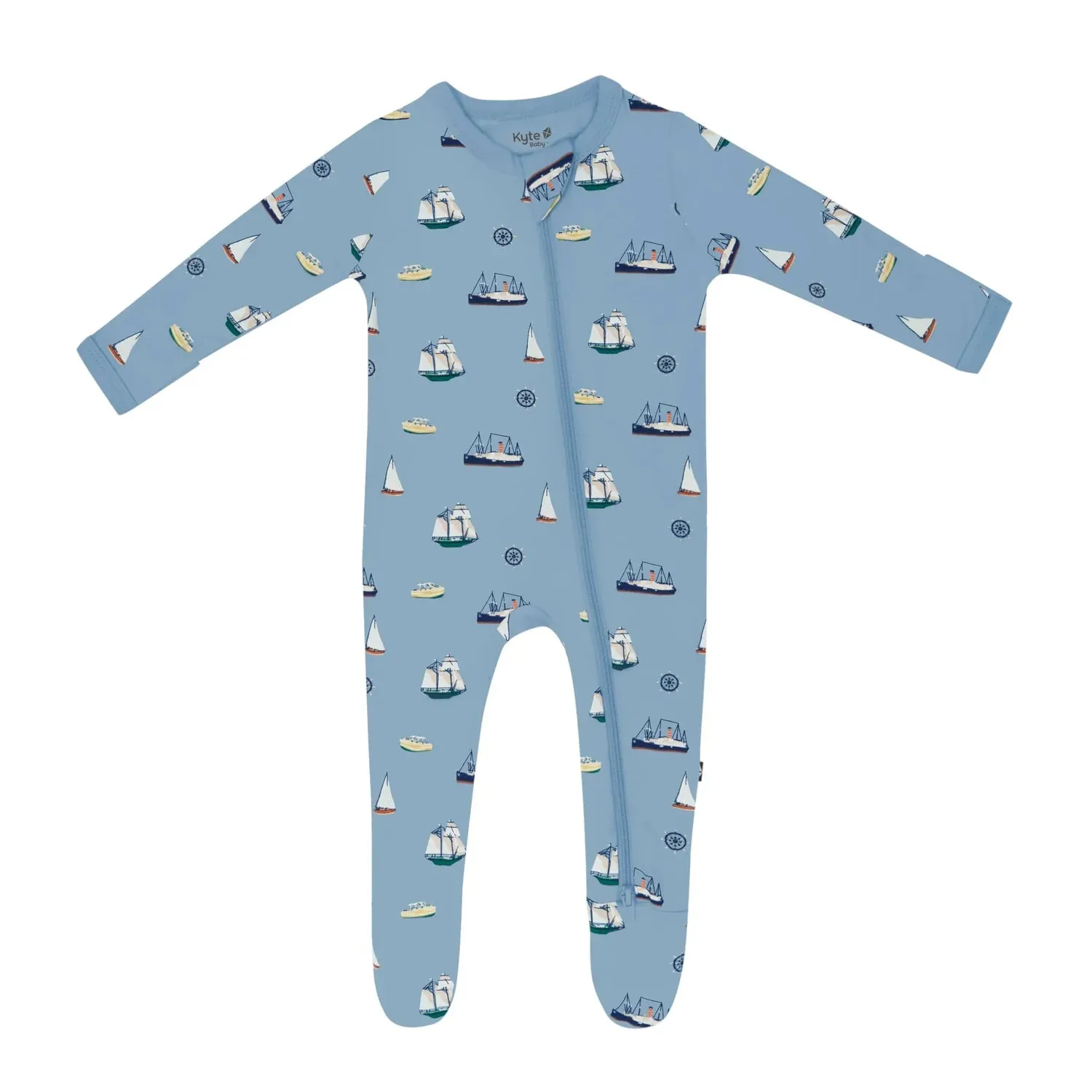 Kyte Baby - Zippered Footie - Vintage Boats