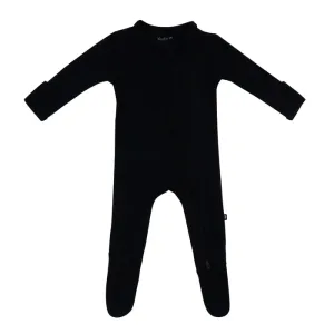 Kyte Ribbed Zippered Footie in Midnight