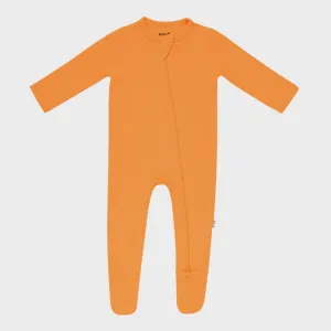 Kyte Zippered Footie in Tangerine