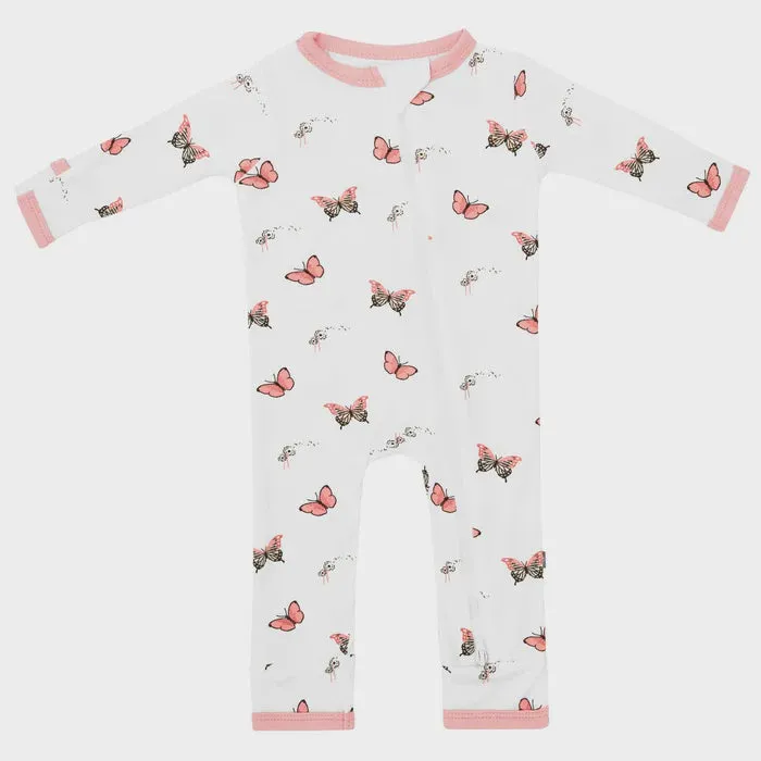 Kyte Zippered Romper in Butterfly