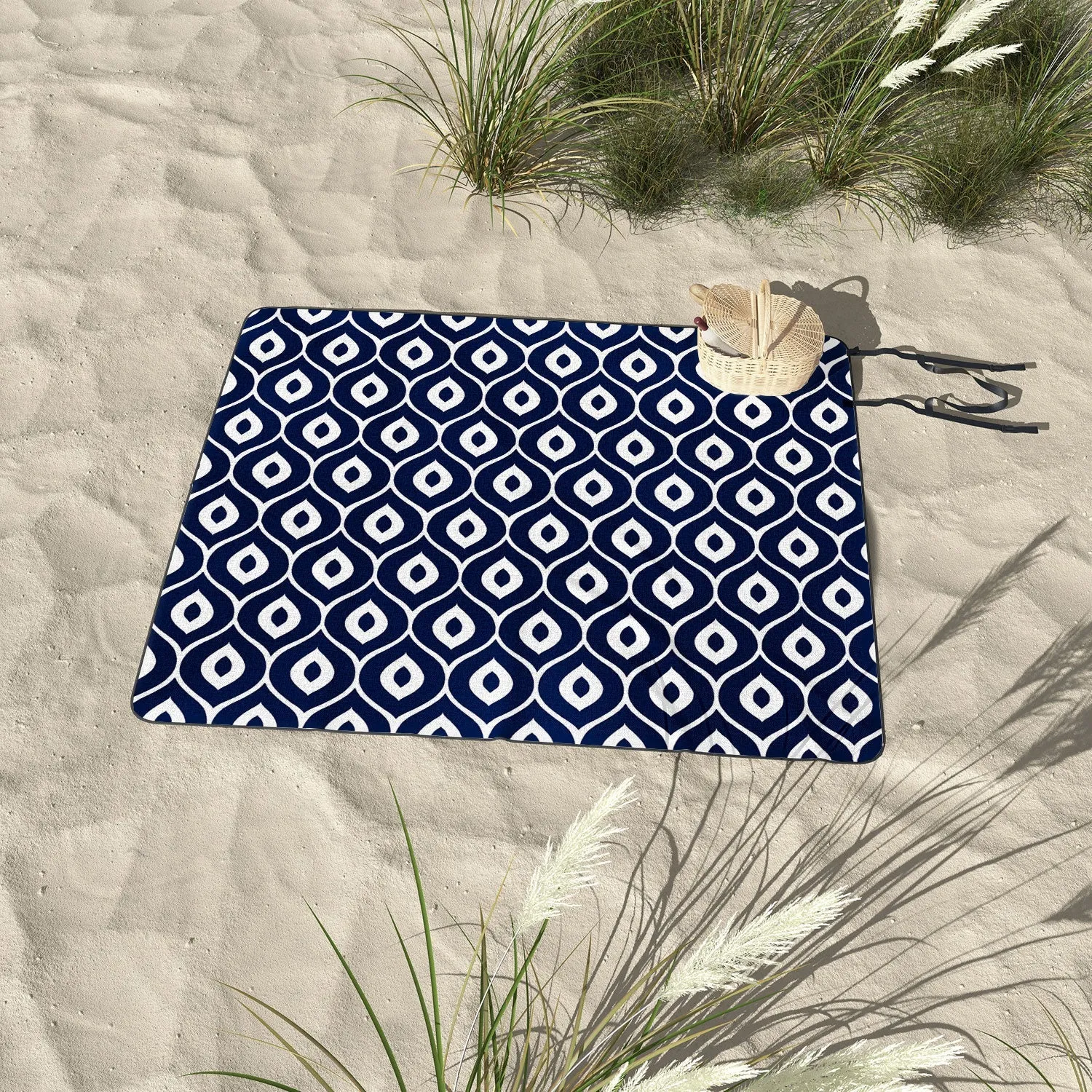 Leela Navy Picnic Blanket