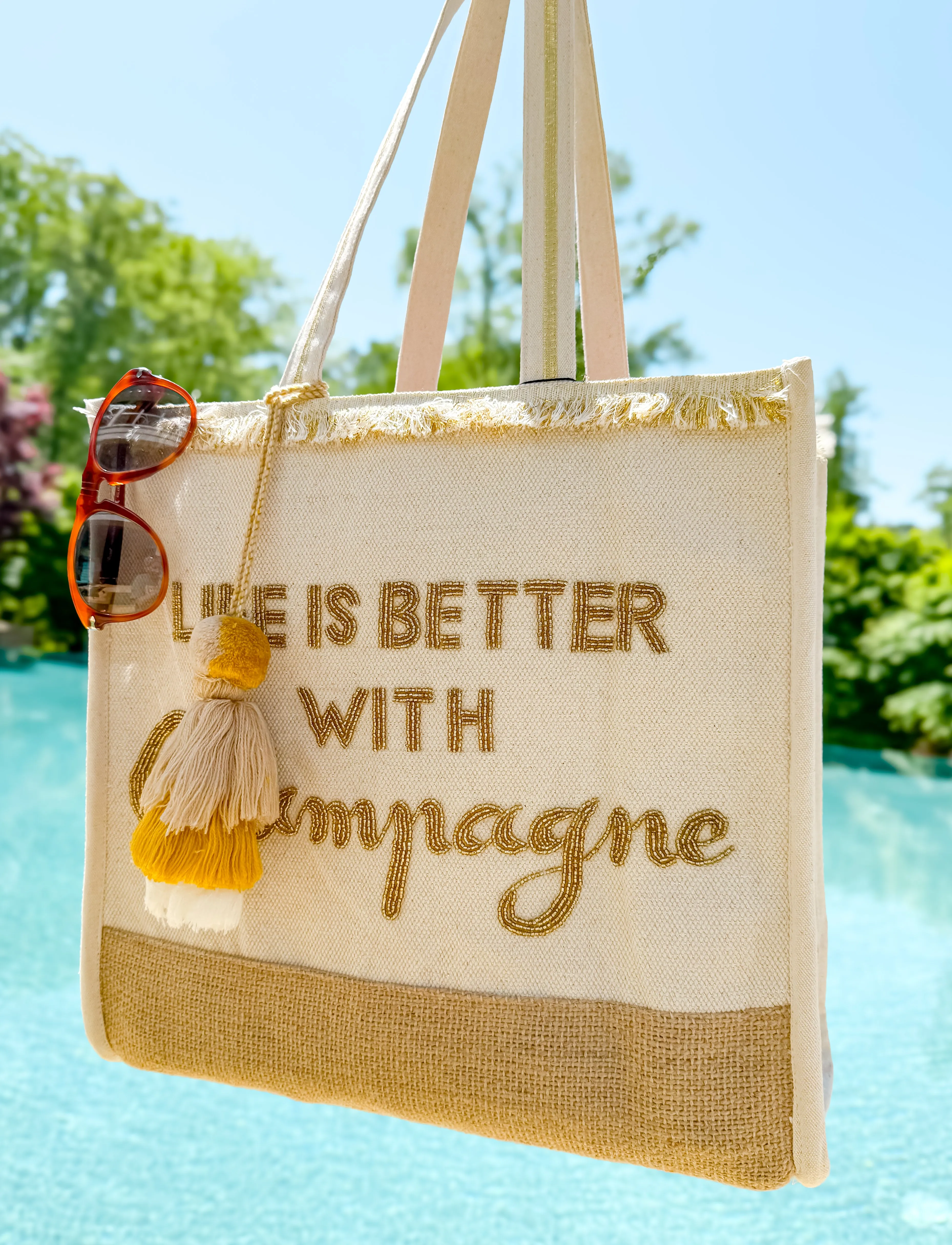 Life Is Better With Champagne Tote