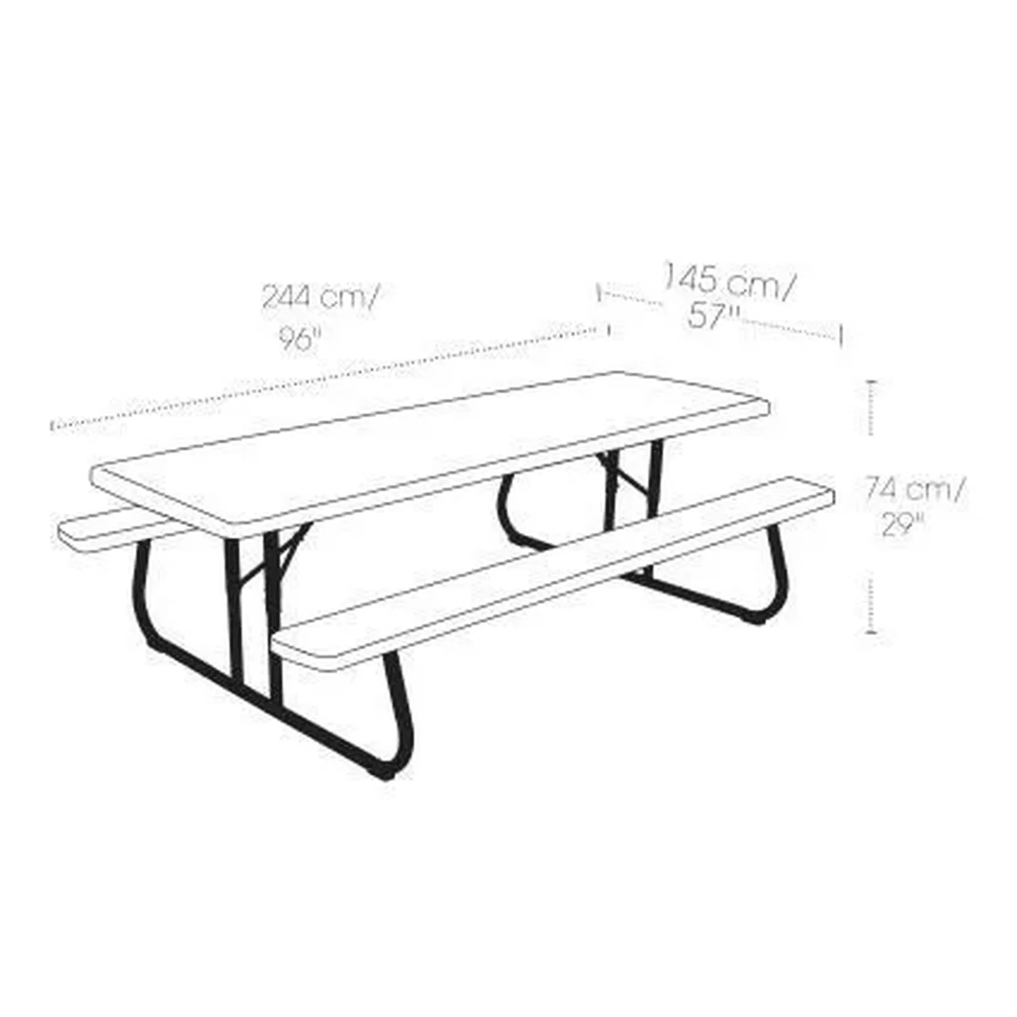 Lifetime 8' Classic Folding Picnic Table