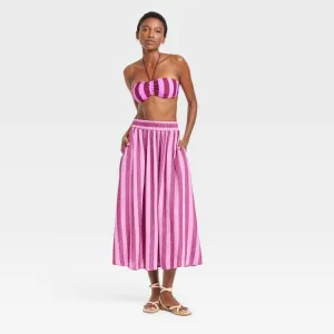 Linen midi picnic skirt