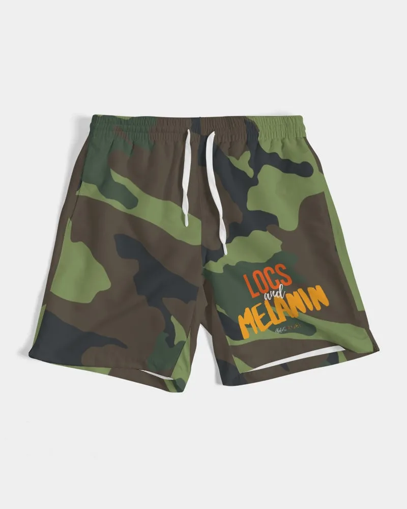 LOCS and MELANIN CAMO Men's Swim Trunks