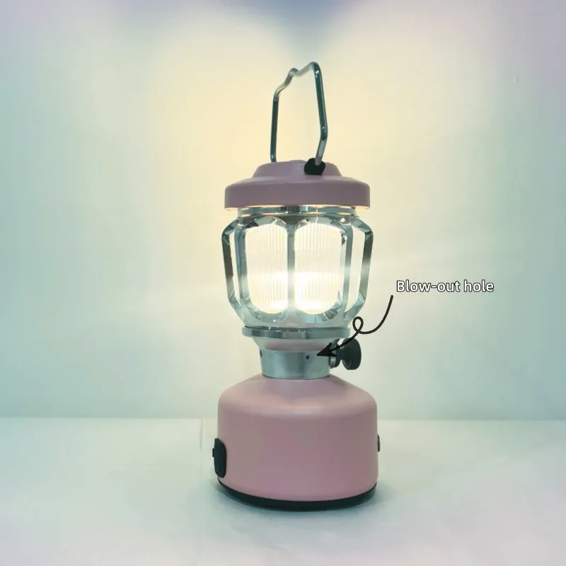 LOVORK Lotus I | Vintage Tent Light – USB Rechargeable, 10400mAh, Waterproof Lantern
