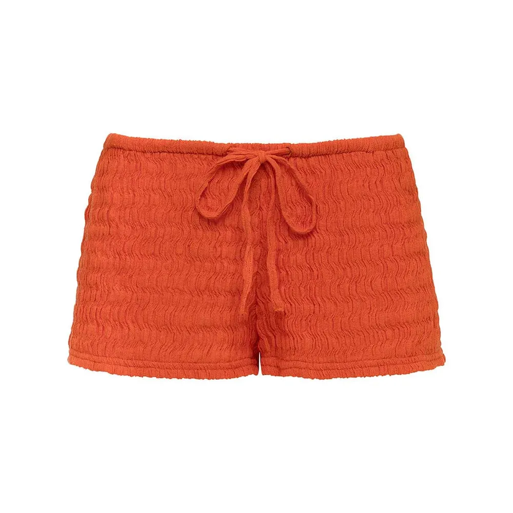 Low-Rise Drawstring Short Tangerine