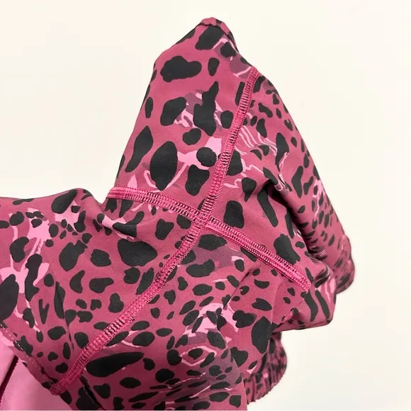 Lululemon Track That Mid-Rise Lined Short 5” Cheetah Camo Magenta Purple Multi