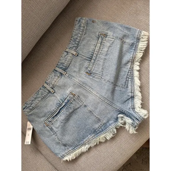 Maeve Zippered Micro Shorts size 30 New