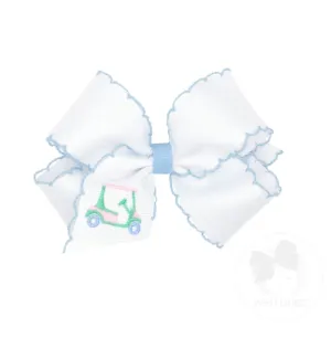 Medium Golf Cart Embroidered Bow