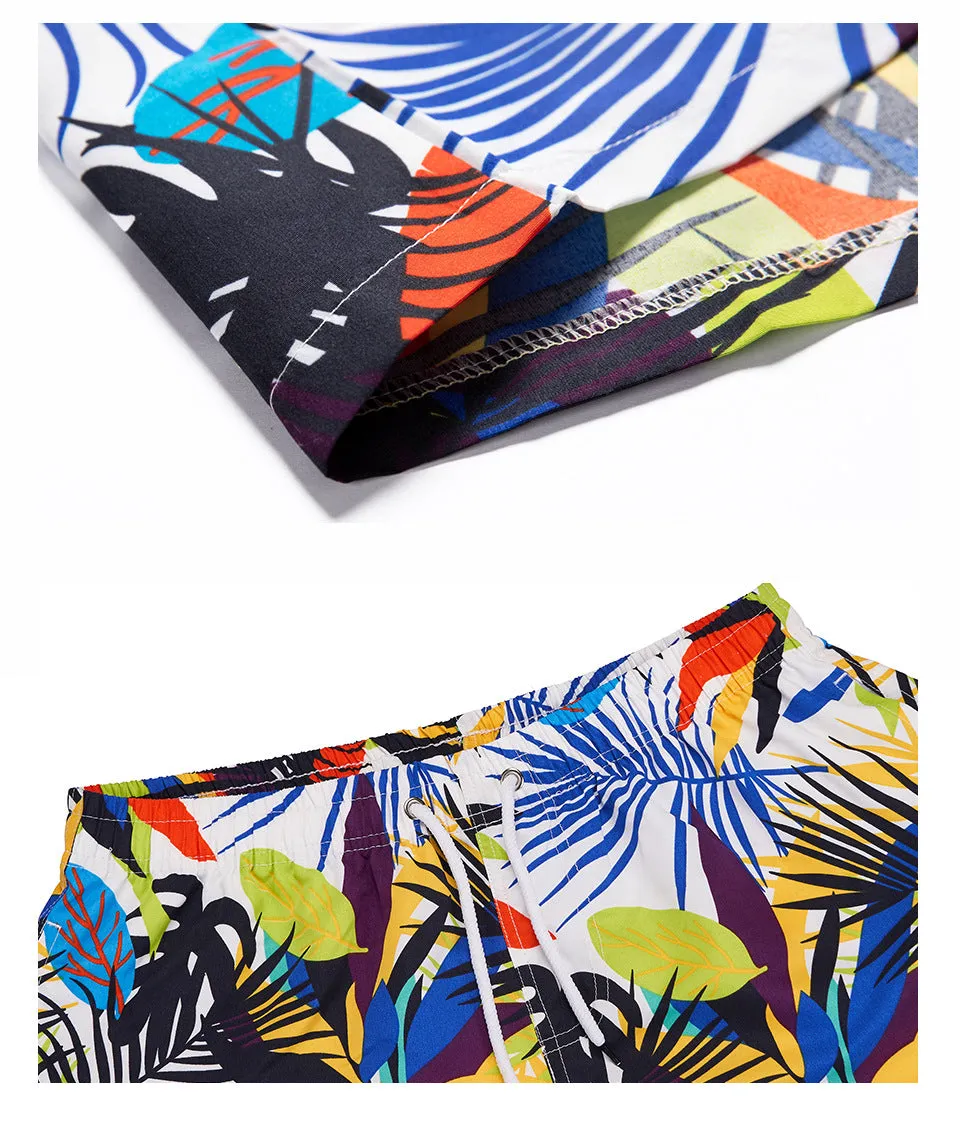 Men's Hawaiian Beach Shirts and Shorts Suit